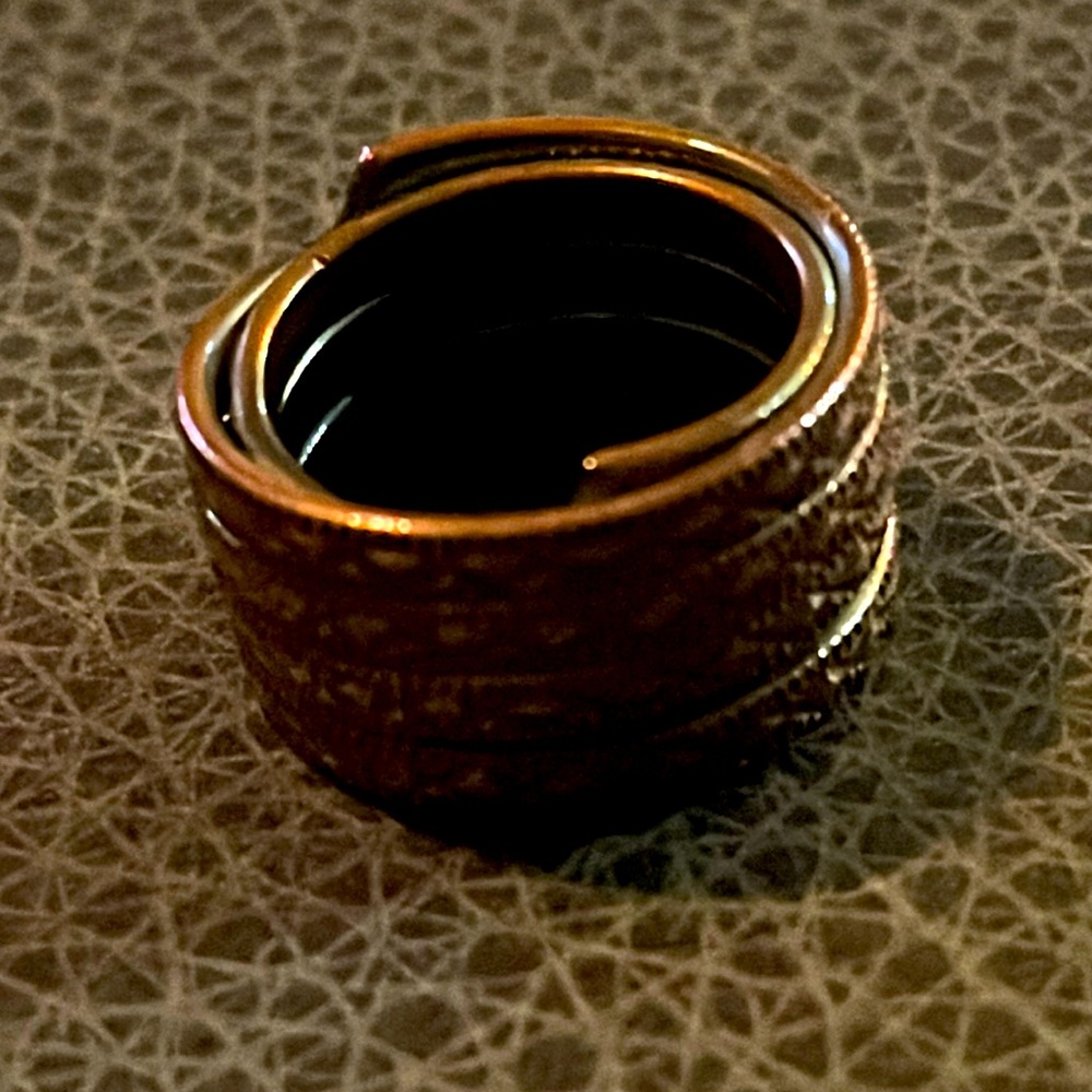 Perfectly Coiled Reddish Cooper Tone Ring